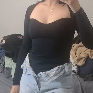 Abercrombie heartneck longsleeve